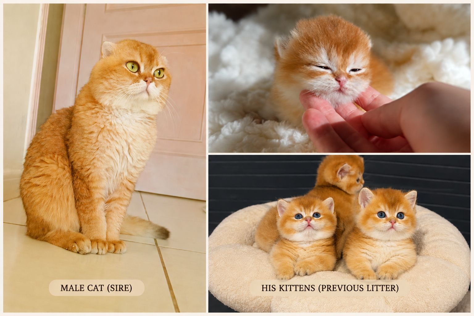 Top luxury golden chinchilla ny11 male cat available for mating Scottish Fold in Dubai